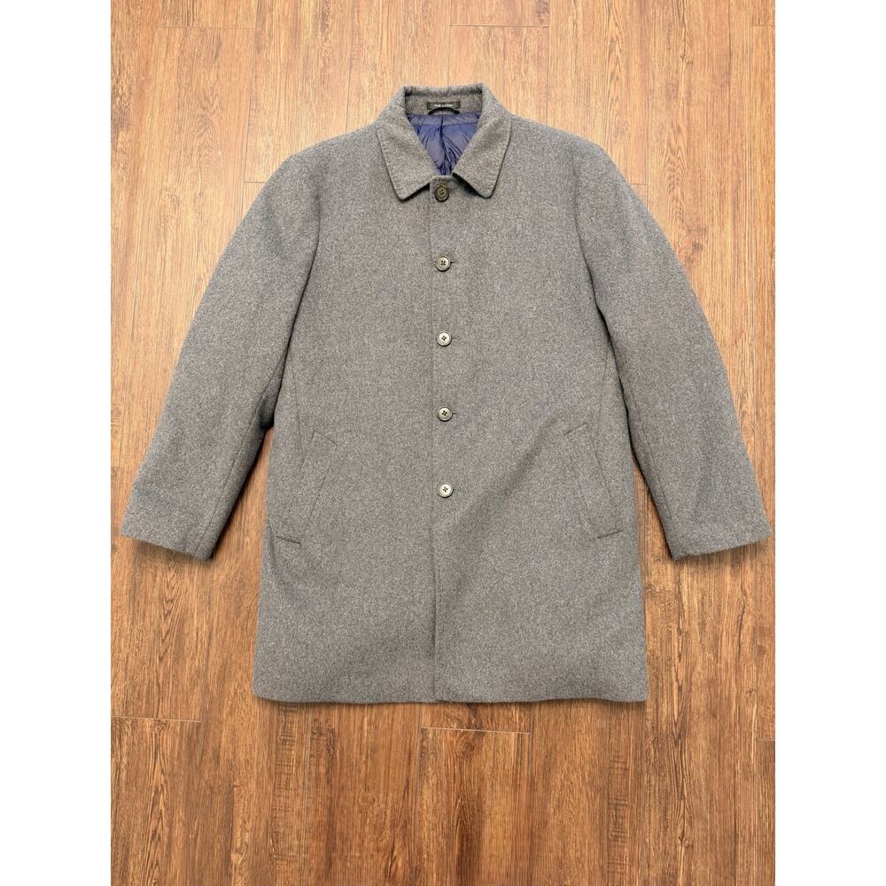 Lauren Ralph Lauren Men's Wool Blend Overcoat Mens 44L Gray Genuine Down Fill